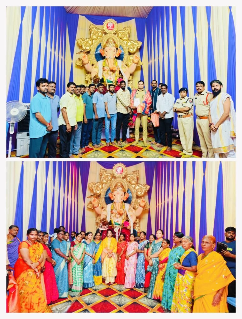 మారుతీ నగర్ మహాగణపతిని దర్శించుకున్న సీపీ గౌష్ ఆలం, బల్దియా చైర్ పర్సన్ – ఏర్పాట్లపై సంతృప్తి వ్యక్తం చేసిన కమిషనర్