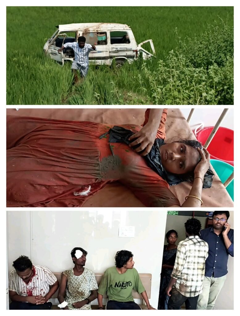 హుజూరాబాద్ సమీపంలో ఘోర రోడ్డు ప్రమాదం – తొమ్మిది మంది కూలీలకు గాయాలు